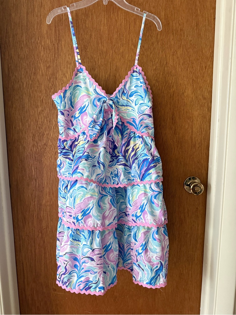 Simply Southern Pastel Swirl Off-Shoulder Top in Pink, Blue, Mint